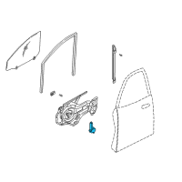 OEM 2001 Hyundai Elantra Motor Assembly-Power Window Regulator, LH Diagram - 82450-2D001