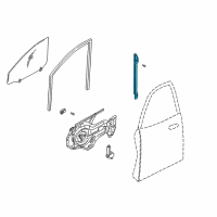 OEM 2006 Hyundai Elantra Channel Assembly-Front Door Rear, L Diagram - 82550-2D000