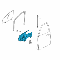 OEM 2006 Hyundai Elantra Front Right Power Window Regulator Assembly Diagram - 82402-2D010