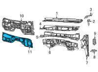 OEM 2022 Jeep Grand Wagoneer SILENCER-Dash Engine Side Diagram - 68347020AA