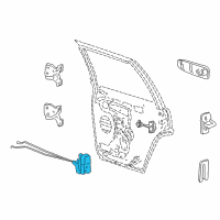 OEM 2000 Jeep Grand Cherokee Rear Door Latch Diagram - 68268218AA