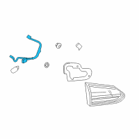 OEM 2012 Lexus HS250h Socket & Wire, Rear Lamp Diagram - 81585-75030
