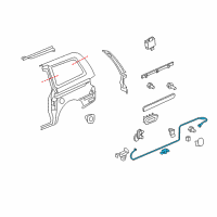 OEM 2005 Honda Odyssey Cable, Fuel Lid Opener Diagram - 74411-SHJ-A02