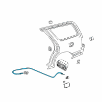 OEM 1997 Toyota 4Runner Cable Sub-Assy, Fuel Lid Lock Control Diagram - 77035-35090