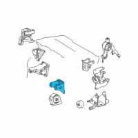OEM Toyota Corolla Front Mount Bracket Diagram - 12311-0T370
