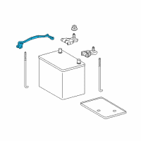 OEM 2017 Toyota Sequoia Hold Down Clamp Diagram - 74481-0C030