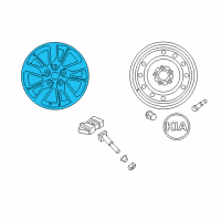 OEM Kia Optima Wheel Assembly-Aluminum Diagram - 52910A8110