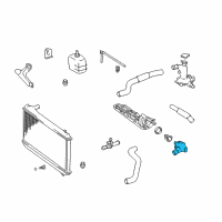 OEM 2003 Toyota Highlander Thermostat Housing Diagram - 16321-20030