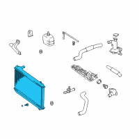 OEM Lexus ES330 Radiator Assembly Diagram - 16400-20261