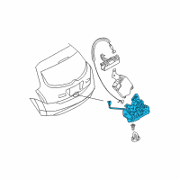 OEM 2005 Nissan Murano Back Door Lock Assembly Diagram - 90502-CA00B