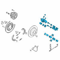 OEM 2018 Kia Sorento Rear Wheel Brake Assembly, Left Diagram - 58210C6000