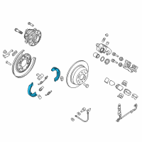 OEM 2018 Kia Sorento Rear Brake Shoe & Lining Kit Diagram - 58305C6A00