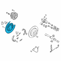 OEM Kia Sorento Rear Brake Back Plate Assembly, Left Diagram - 58251C6000