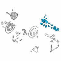 OEM Kia Rear Brake Caliper Kit, Left Diagram - 58310C6A00