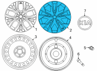 OEM 2022 Kia Carnival WHEEL ASSY-ALUMINIUM Diagram - 52910R0300