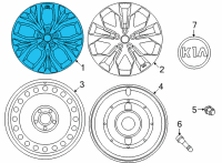 OEM Kia Carnival WHEEL ASSY-ALUMINIUM Diagram - 52910R0110