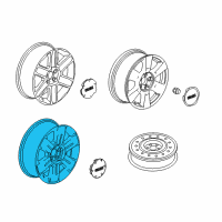 OEM 2010 GMC Terrain Wheel, Alloy Diagram - 84075822