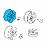 OEM 2015 GMC Terrain Wheel, Alloy Diagram - 22739446