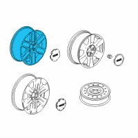 OEM 2017 GMC Terrain Wheel, Alloy Diagram - 23446993