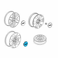 OEM GMC Terrain Center Cap Diagram - 9597571