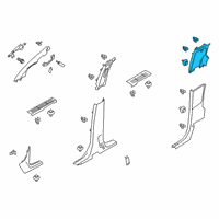 OEM 2019 Ford Ranger Upper Pillar Trim Diagram - KB3Z-2631004-AA