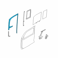 OEM 2013 Nissan Cube Glass Run-Rear Door Window, LH Diagram - 82331-1FA2B