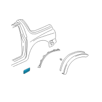 OEM Chevrolet Tracker Molding, Side Rear, RH (On Esn) *Gray Diagram - 30022986