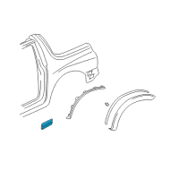 OEM 1999 Chevrolet Tracker Molding, Side Rear, RH (On Esn) *Gray Diagram - 30022986