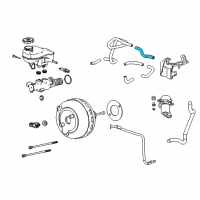 OEM 2011 Cadillac SRX Hose Asm-Power Brake Booster Vacuum Diagram - 20872102