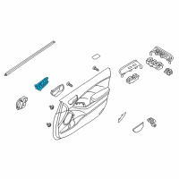 OEM 2017 Kia Forte Door Inside Handle Assembly, Left Diagram - 82610A7000ASB