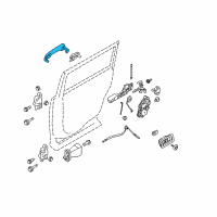 OEM Lincoln MKX Handle, Outside Diagram - 8A8Z-7422404-AA