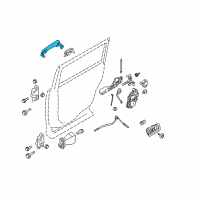 OEM Ford Flex Handle, Outside Diagram - 8A8Z-7422404-AA