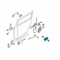 OEM Ford Flex Handle, Inside Diagram - 8A8Z-7422601-AG