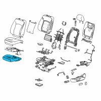OEM 2011 Buick LaCrosse Pad Asm-Driver Seat Cushion Diagram - 20820278