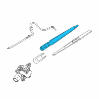 OEM BMW i3 Back Glass Wiper Arm Diagram - 61-62-7-306-460