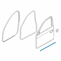OEM 2012 BMW ActiveHybrid 5 Seal, Door Gap, Door, Front Bottom Diagram - 51-33-7-182-283