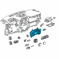 OEM 2019 GMC Sierra 1500 Instrument Cluster Diagram - 84549010