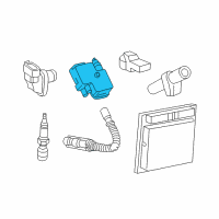 OEM 2004 Chrysler Crossfire Ignition Spark Plug Coil Diagram - 5098138AA