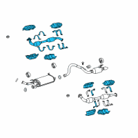OEM Lexus LX570 Front Exhaust Pipe Assembly Diagram - 17410-38270