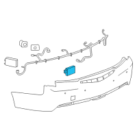 OEM Cadillac SRX Rear Sensor Diagram - 22971863