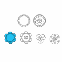 Genuine Toyota Tacoma Wheel Cap diagram