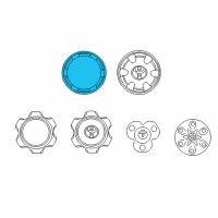 Genuine Toyota Tacoma Wheel Cap diagram