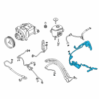 OEM BMW 750Li xDrive Dynamic Drive Return Pipe Diagram - 32-41-6-776-437