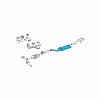 OEM 1998 Chevrolet C3500 Exhaust Muffler Assembly (W/ Exhaust Manifold Pipe) Diagram - 15735464