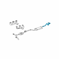 OEM 1995 Chevrolet K1500 Exhaust Tail Pipe Assembly Diagram - 12471956