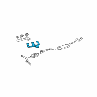 OEM GMC C1500 Engine Exhaust Manifold Assembly Diagram - 10045321