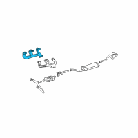 OEM 1995 Chevrolet K2500 Exhaust Manifold Assembly Diagram - 14102164