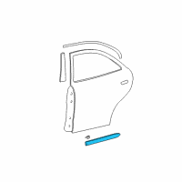 OEM Hyundai Accent Moulding Assembly-Rear Door Waist Line, RH Diagram - 87732-25000