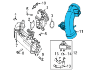 OEM Jeep Wrangler Tube-EGR Cooler Diagram - 68492938AA
