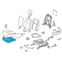 OEM 2017 Toyota Prius C Seat Cushion Pad Diagram - 71512-52521